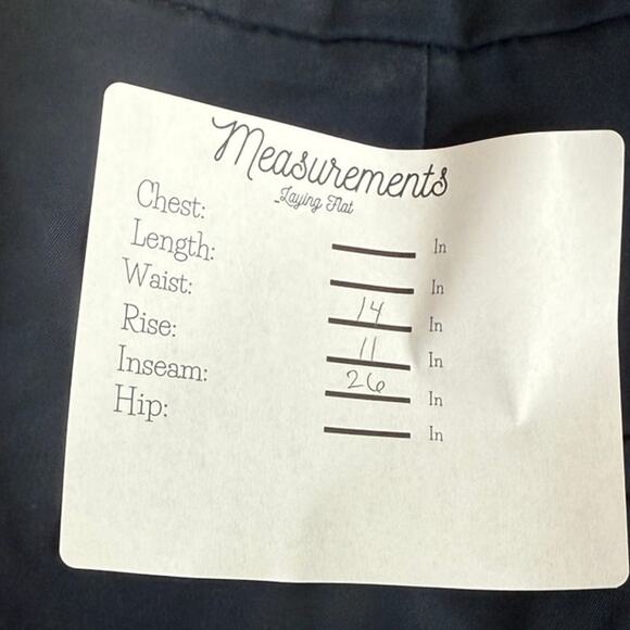 Zara Chino Crop Trouser Dress Pant Stretch Straight Leg Pockets 6 Navy Blue - Picture 9 of 15